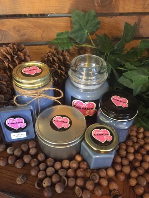 Waterfall Mist, Hand Made, Poured, All Natural 100% Soy, Set Of Six Candles in Apothecary, Mason Canning, Hex Jars & Metal Tins
