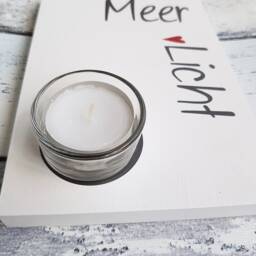 Sea Light With Heart - Tealight Holder, Foil Letters - thumbnail 2