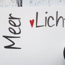 Sea Light With Heart - Tealight Holder, Foil Letters - thumbnail 3