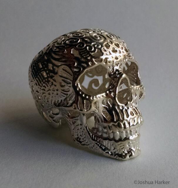 Skull Sculpture Crania Anatomica Filigre - Sterling Silver - image 1