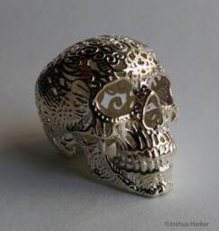 Skull Sculpture Crania Anatomica Filigre - Sterling Silver - thumbnail 1