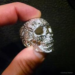 Skull Sculpture Crania Anatomica Filigre - Sterling Silver - thumbnail 2