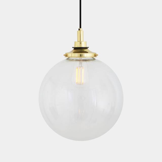 Laguna Clear Globe Bathroom Pendant Light 11.75'' Ip44 - image 1