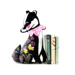 Floral Badger Diy Kit - Sewing Kit - Stuffing Not Included Woodland Animals - thumbnail 2