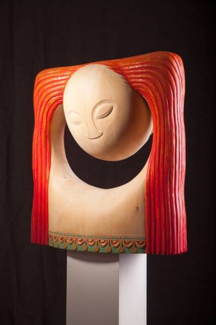"Original Large Wood Sculpture ""Zornitsa" - image 1