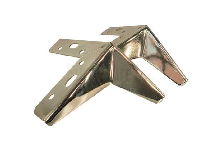 4 Metal Furniture Legs Modern Designer Style Corner Feet For Beds Sofas Chairs Cabinets Cupboards Diy Revival Hardware Gold - image 1
