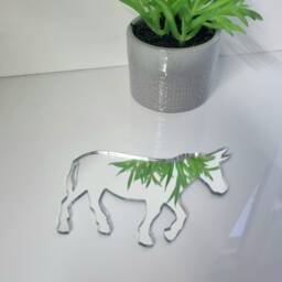 Donkey Acrylic Mirror Wall Art Personalized Engraved Decor - thumbnail 2