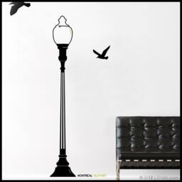 Montreal Wall Decal - Street Lamp, Classic Style Along The Saint-Laurent's Quays in Old Port - thumbnail 2