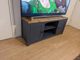 Painted Tv Unit With Pine Top - thumbnail 1