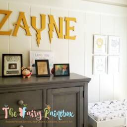 Gold Wizard Academy Wall Letters, Baby Nursery Room Decor, Magical Art, Name Sign, Metallic Decor Letters - thumbnail 3