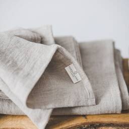 Natural Linen Towels, Stonewashed Softened Towels in Various Sizes, Heavyweight Absorbent Thick Towels - thumbnail 3