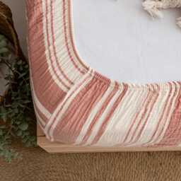 Washed Gauze Breathable Fitted , Turkish Cotton Muslin Bed Sheet, King Full Twin Size - thumbnail 2