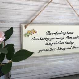 Grandparents Sign, Gifts For Grandparents, Personalised Grandparent Gift, Gift From Parents, New Wall Decor, Hanging - thumbnail 3