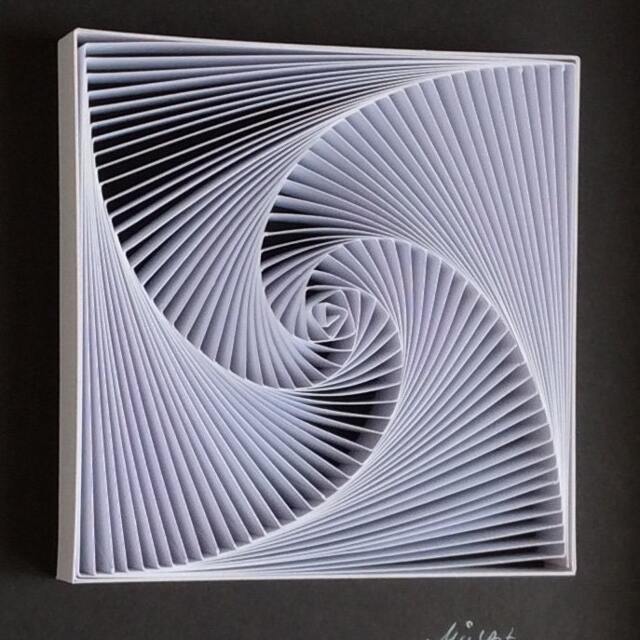 Quilling 3D Wall Art Black & White Minimalist Paper Sculpture - image 1
