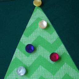Christmas Tree Quilted & Embroidered Pillow - thumbnail 2