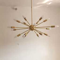 Mid Century Modern Ceiling Handmade Brass Sputnik Chandelier Light Pendant Ceiling Home Decor - thumbnail 2