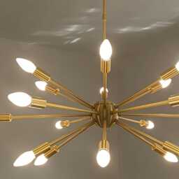 Mid Century Modern Ceiling Handmade Brass Sputnik Chandelier Light Pendant Ceiling Home Decor - thumbnail 3