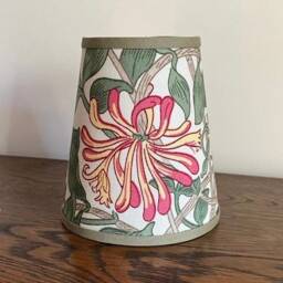 William Morris Honeysuckle - Handmade Candle Clip Lampshade For Wall Lights/Chandeliers - thumbnail 2