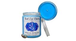 Lavender Scented Third Eye Chakra Candle With Labradorite Crystal - thumbnail 1