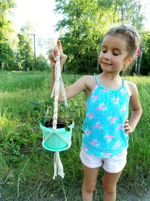 Small Hanging Planter Bohemian Home Flower Pot Holder Mini Macrame Plant Hanger Cotton Rope Planter Wall Indoor Or Outdoor Decor - image 1