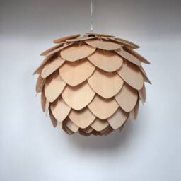 Wood Pendant Light-Pointed Pine Cone Light-Handmade Ceiling Light-Chandelier-Lighting-Artichoke Light-Lighting-Acorn Light - thumbnail 3