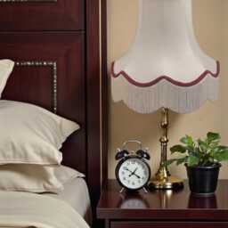 Traditional Cream Fabric Lampshade Handmade For Table & Floor Standard Lamp Bases, Wall Light Fixtures, Ceiling Fittings - thumbnail 3