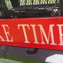 On Lake Time Distressed Wood Sign Extra Large Porch Wall Hanging Beach Rustic Primitive Nautical Decor House Fishing Cabin - thumbnail 3