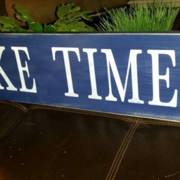 On Lake Time Distressed Wood Sign Extra Large Porch Wall Hanging Beach Rustic Primitive Nautical Decor House Fishing Cabin - thumbnail 4