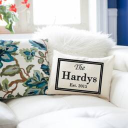 Personalized Pillow, Cotton Gift, Second Anniversary, Couples Mother's Day Gift For Her, Christmas Gift Him - thumbnail 3