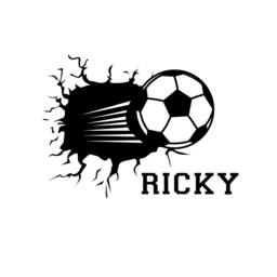 Personalized Soccer Ball Smashing Through The Wall With Name - Sticker Vinyl Decal - thumbnail 2