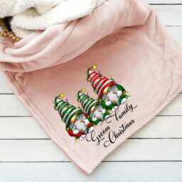 Christmas Blanket -Gonk Family Name Blanket - Free Personalisation - thumbnail 2