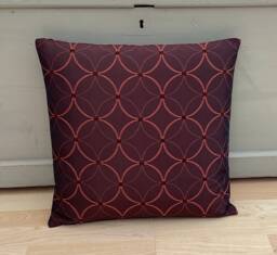 Handmade Double Sided Silk Jacquard Bronze Brown Geometric Throw Pillow Sham Cushion Cover - thumbnail 1