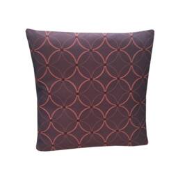 Handmade Double Sided Silk Jacquard Bronze Brown Geometric Throw Pillow Sham Cushion Cover - thumbnail 4