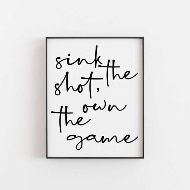 Pool, Snooker, Billiards Wall Art Print, Motivational Quote Cool Gifts For Snooker Players, Christmas Pool Players & Fans - image 1
