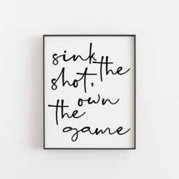 Pool, Snooker, Billiards Wall Art Print, Motivational Quote Cool Gifts For Snooker Players, Christmas Pool Players & Fans - thumbnail 1
