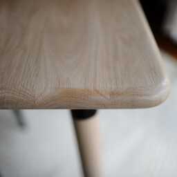 Solid Oak Dining Table With Benches, Handmade Scandinavian Set, Custom Sizes - thumbnail 3