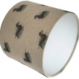 Dachshund Lampshade For Ceiling & Table Lamps, Sausage Dog Linen Drum Light Shade - thumbnail 3