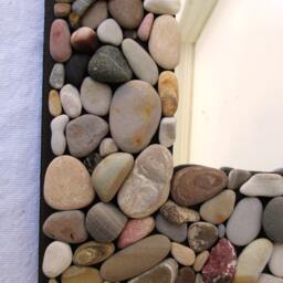 Beach Rock Mirror 9x11, Rustic Frame, Coastal Home Decor - Made To Order Photos, Memories, Vacation Home - thumbnail 2