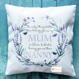 Personalised The Only Thing Better Than Having You As.. Lilac Wildflower Lavender Floral Design Home Quote Linen Style Cushion - thumbnail 2