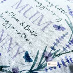 Personalised The Only Thing Better Than Having You As.. Lilac Wildflower Lavender Floral Design Home Quote Linen Style Cushion - thumbnail 3
