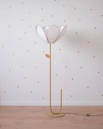 Floor Lamp & Lampshade Double Flower - Ecru - thumbnail 1