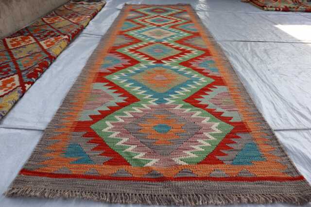 2'8x8'1 Ft Afghan Maimana Chub Runner Rug, Stunning Handmade Kilim Flatweave Oriental Turkmen Hallway Rug - image 1