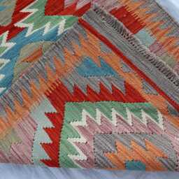2'8x8'1 Ft Afghan Maimana Chub Runner Rug, Stunning Handmade Kilim Flatweave Oriental Turkmen Hallway Rug - thumbnail 4