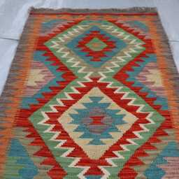2'8x8'1 Ft Afghan Maimana Chub Runner Rug, Stunning Handmade Kilim Flatweave Oriental Turkmen Hallway Rug - thumbnail 2