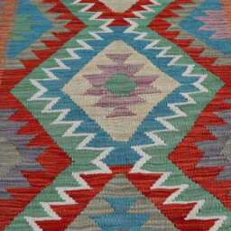2'8x8'1 Ft Afghan Maimana Chub Runner Rug, Stunning Handmade Kilim Flatweave Oriental Turkmen Hallway Rug - thumbnail 3