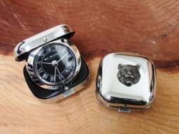 Exotic Animals Flip Up Alarm Clock Portable Quartz Movement Lion Parrot Tiger Birthday Gift Ac