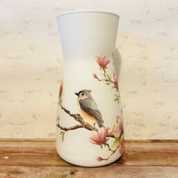 Bird & Flowers Vase, Vintage Style Gifts, Flower Pretty Vase - thumbnail 3