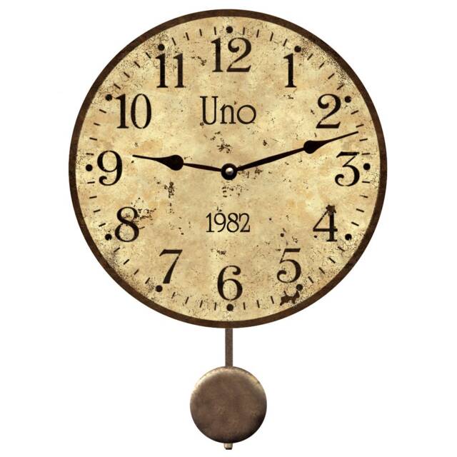 Rustic Family Name Pendulum Clock - image 1