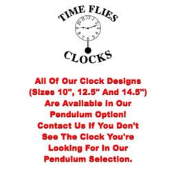 Rustic Family Name Pendulum Clock - thumbnail 4