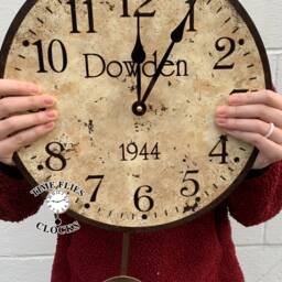 Rustic Family Name Pendulum Clock - thumbnail 3